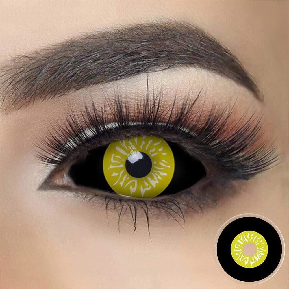 Black And Yellow Sclera Halloween Lenses