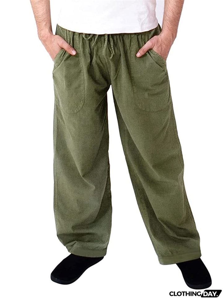 Men's Sports Quick Dry Drawstring Large Pockets Loose Pants