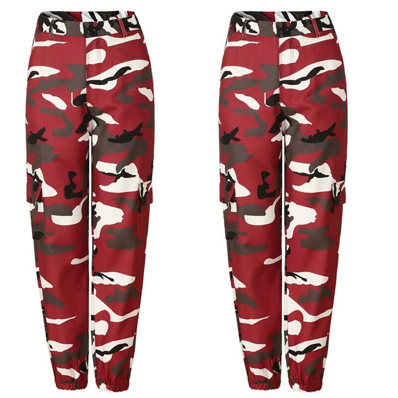 Abebey  Arrival Women Camouflage Pants Cargo Trousers Casual Pockets Long Pants Military Army Combat Pants High Quality Capris