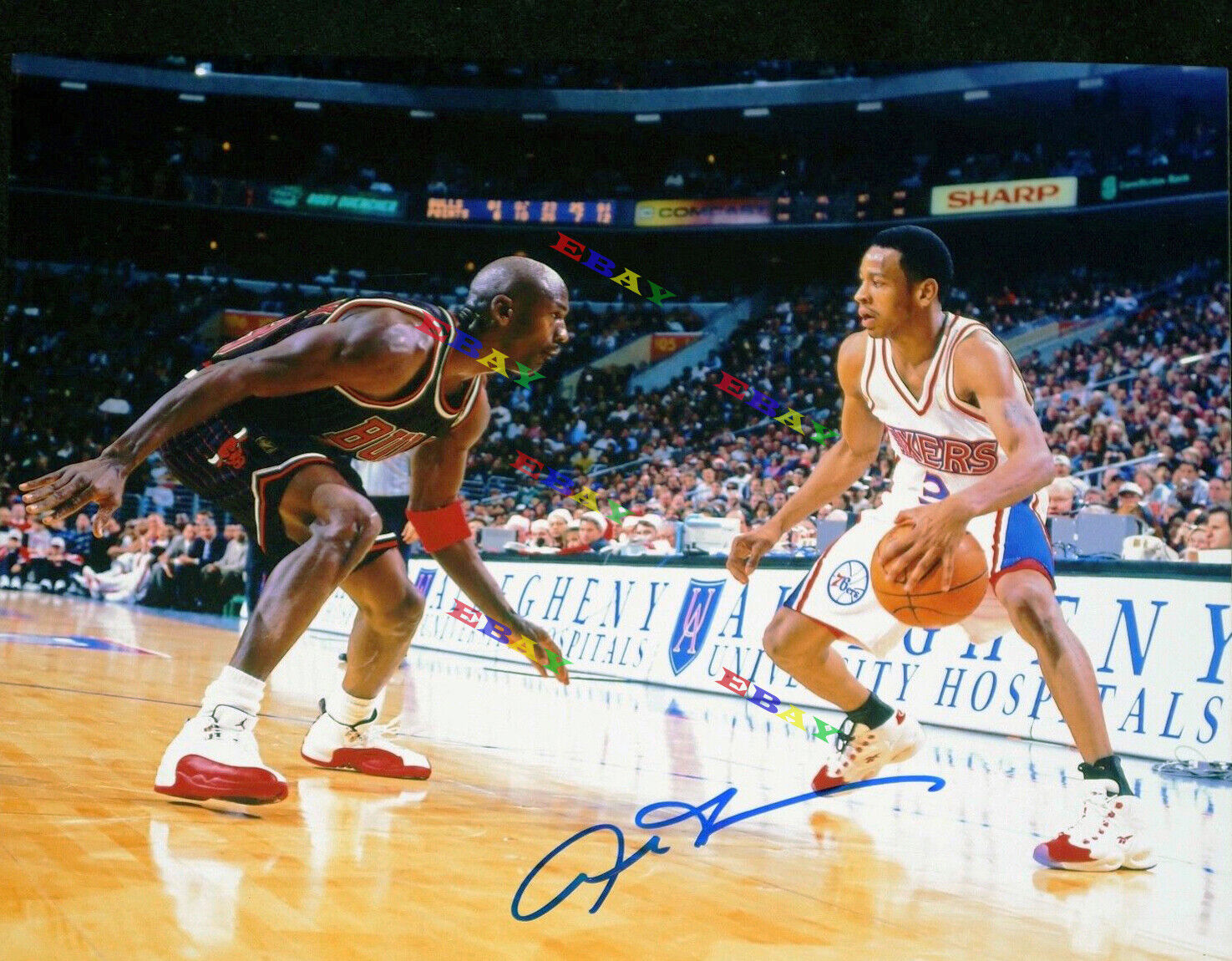 ALLEN IVERSON Philadelphia 76ers Sixers Autographed Signed 8x10 Photo Poster painting Reprint