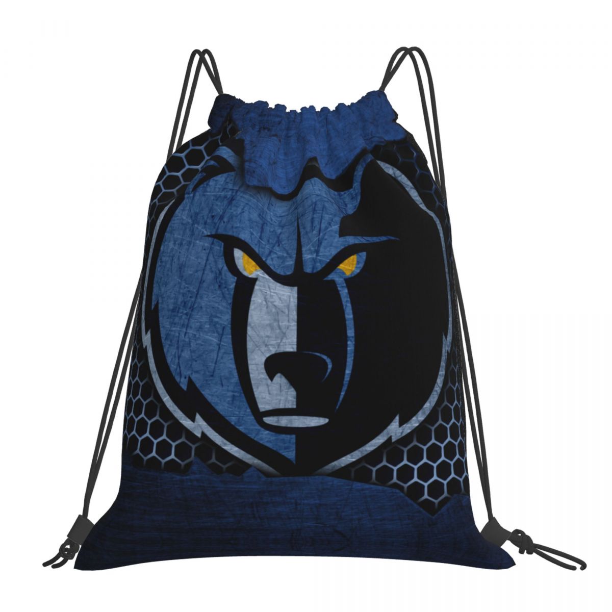 Memphis Grizzlies Logo NBA Foldable Sports Gym Drawstring Bag