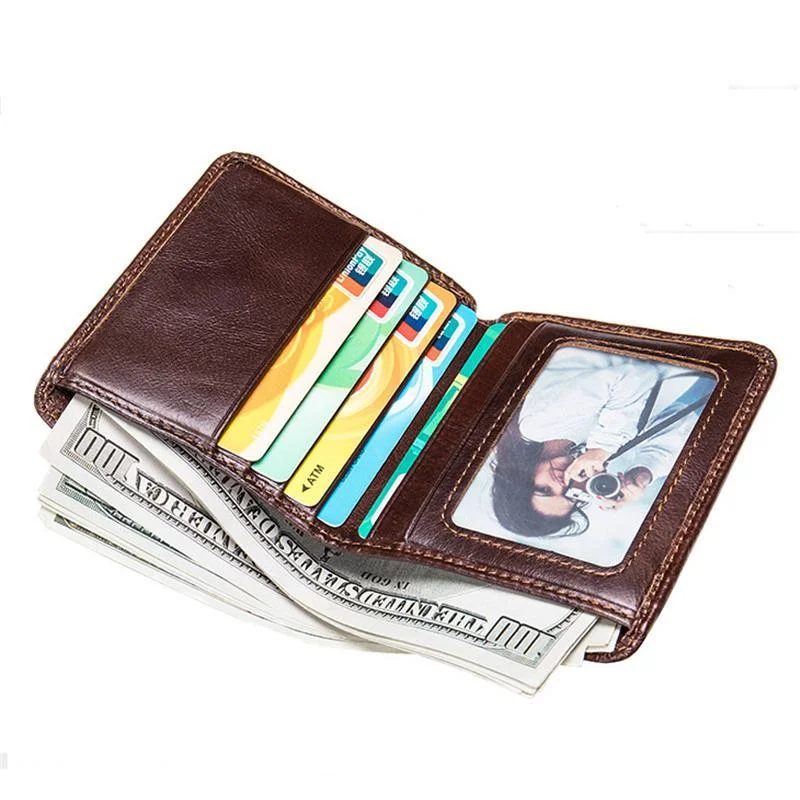 Anti-Theft RFID Blocking Vintage Cash Cards Wallets For Men