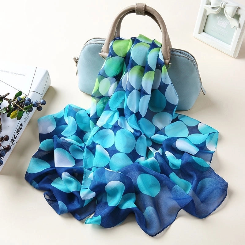 Sand Scarf Summer Small Scarf Dual-use Korean Style Small Scarf Classic Leopard Chiffon Scarf Women Thin Shawl