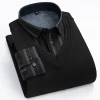 2023 Men's Thermal Fake Two-Piece Long Sleeve Shirt