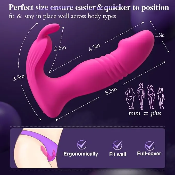 Vibrator portabil pentru femei - Vibrator portabil 3 &icirc;n 1 controlat prin aplicație, jucărie sexuală pentru adulți