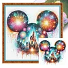 Mickey-Full Embroidery 3 Strands 11CT Stamped Cross Stitch-60*50CM-Large Size