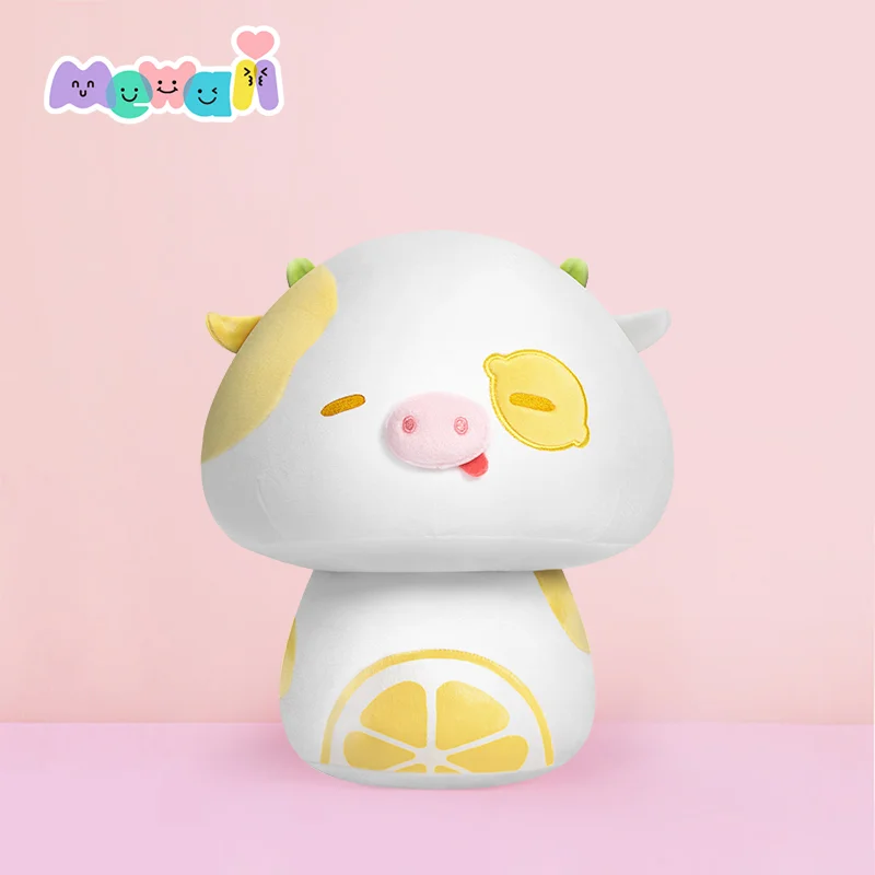 Mewaii® Mushroom Family Lemon Cow Kawaii Plush Pillow Squish Toy