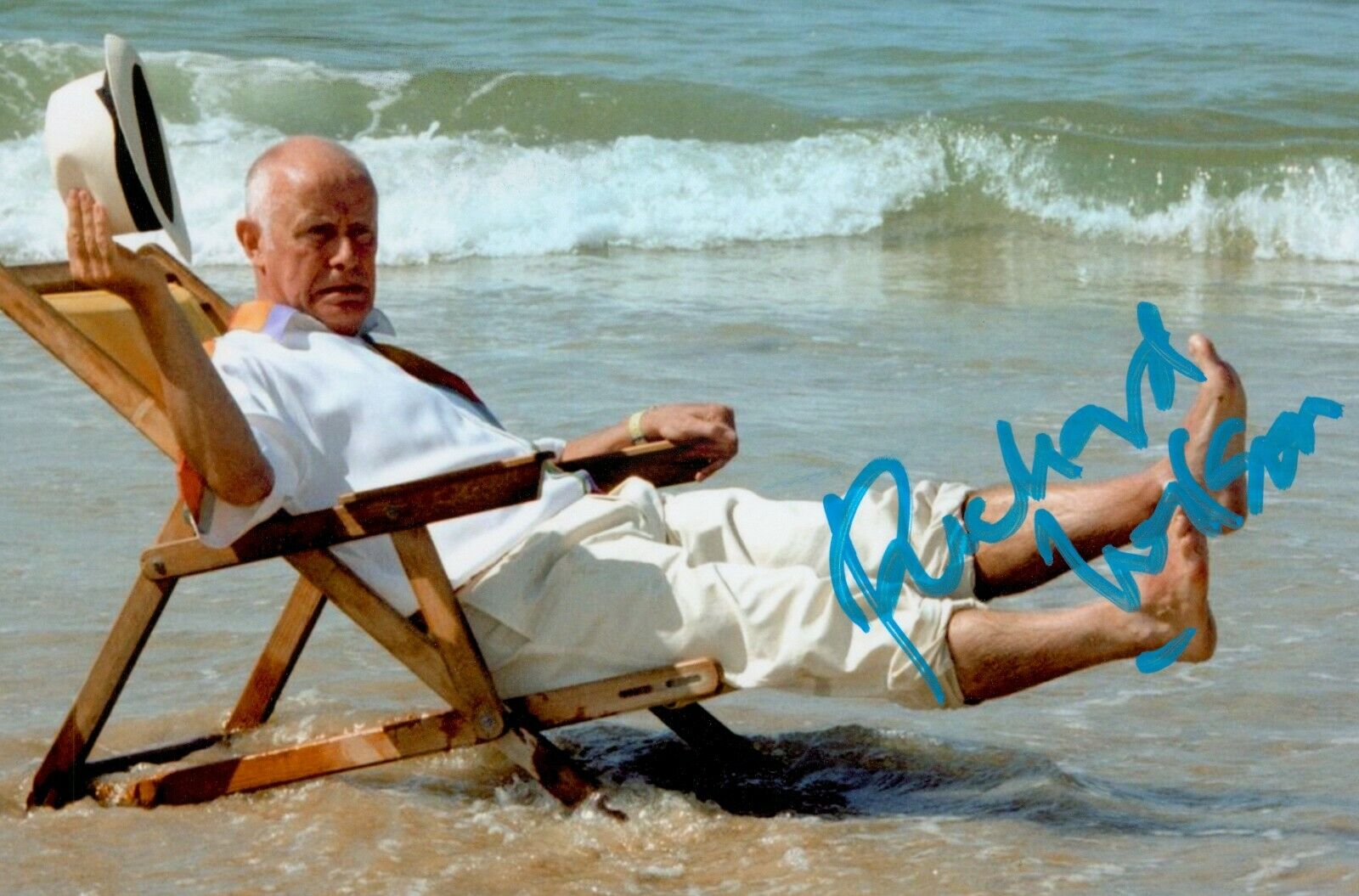 Richard Wilson Signed 6x4 Photo Poster painting One Foot in the Grave Merlin Autograph + COA