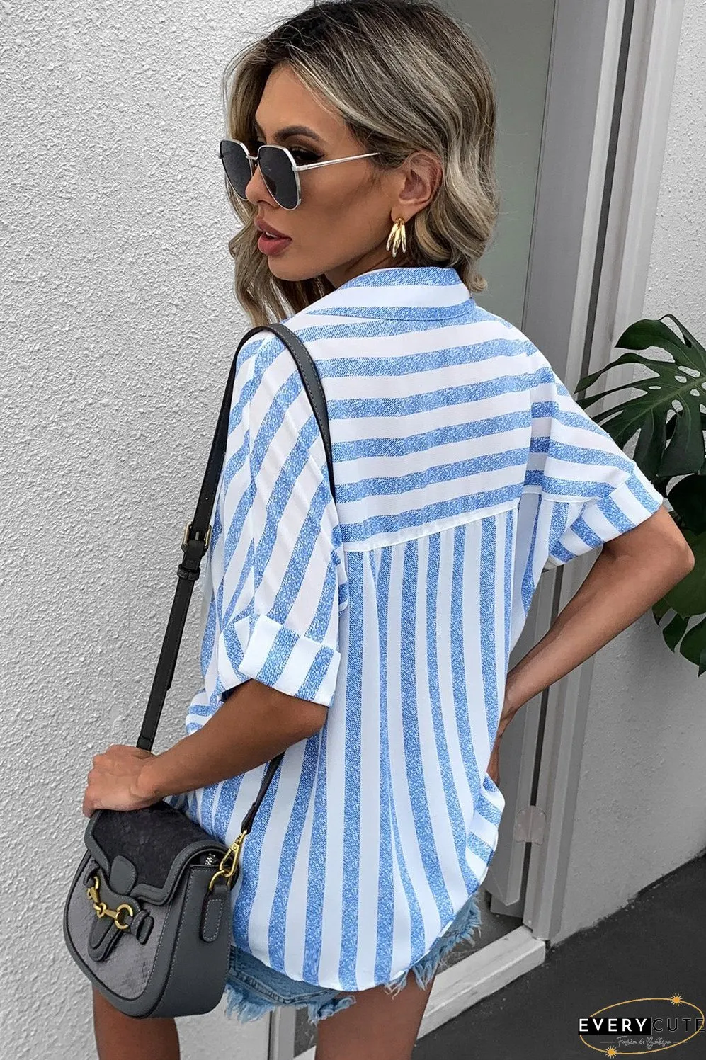 Striped Half Sleeve Shirt