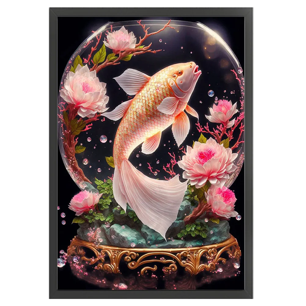 11CT Full Stamped Cross Stitch - Koi(Canvas|40*50CM)