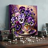 (Framed)Diamond Painting -DIY Round Drill Bouquet in a Glass with Frame(25x25cm)