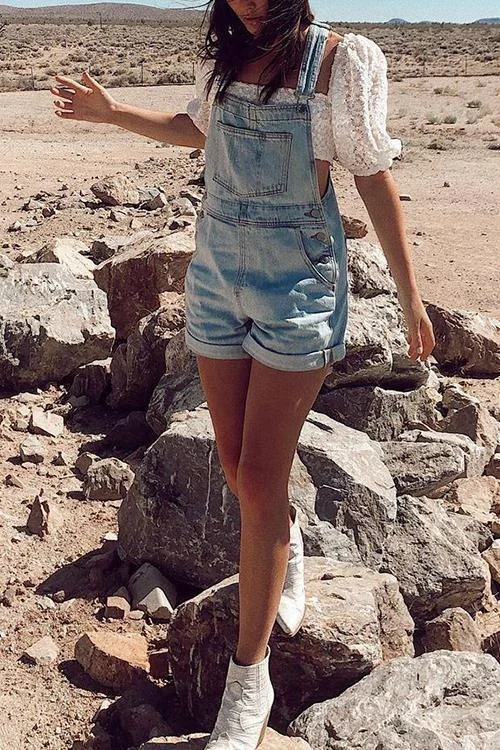 Simple Denim Romper