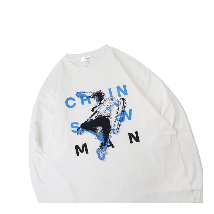 Pure Cotton Chainsaw Man Denji Cool Long Sleeve T-shirt weebmemes