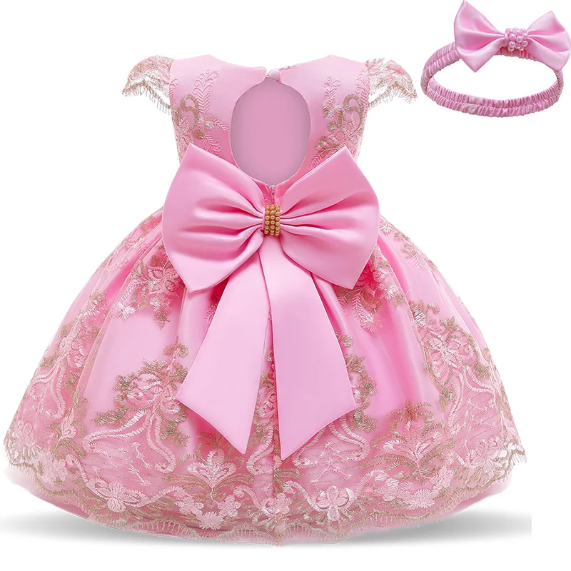 Uveng Flower Lace Baby Girl Dress Wedding Party Children Girls Clothing 0-8 Years Princess Pageant Kids Dresses for Girls Costume