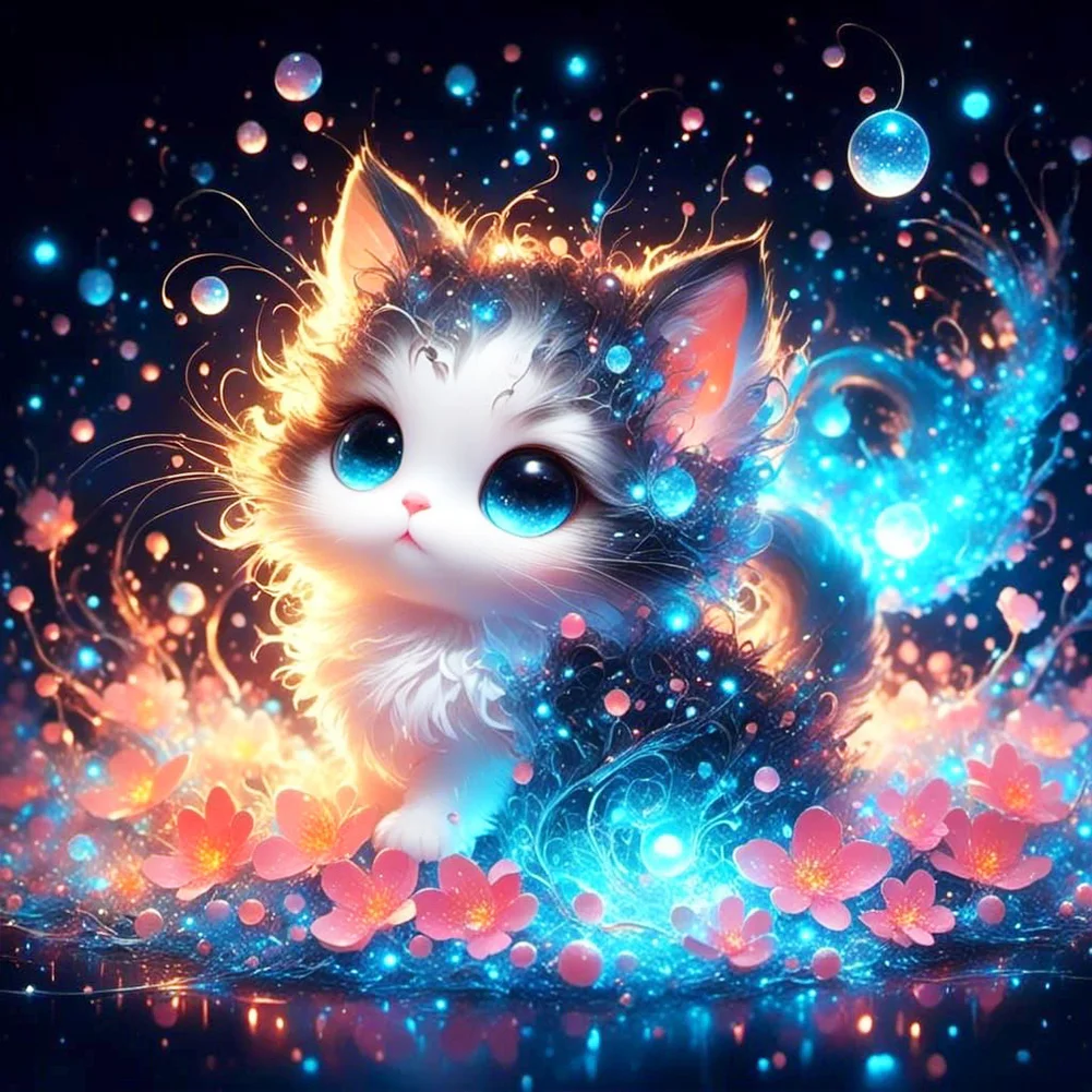 Diamond Painting - Full Round Drill - Cat(Canvas|30*30cm)