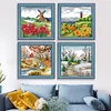 (4pcs) Seasons-14CT Stamped Cross Stitch 29*29cm(Bundle Sale)