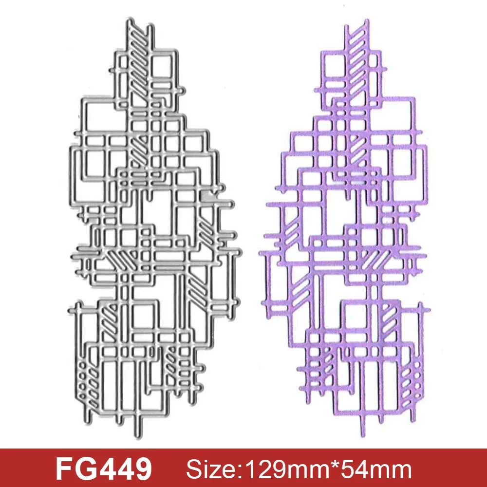 Fashion Punk Style Set Metal Cutting Frame Templates Scrapbooking Embossing Paper Cards Photo Album Craft Stencils Dies