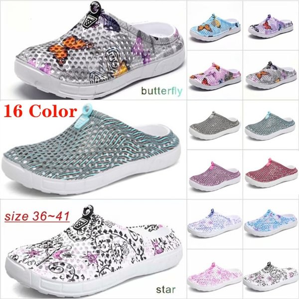 16 Colors Women Summer [butterfly/star] beach shoes Hollow-out comfortable sandals indoor/outdoor lightweight slippers Size 36-41 - BlackFridayBuys