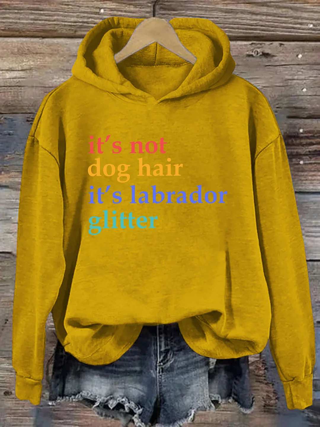 It's Not Dog Hair It's A Labrador Glitter Hoodie