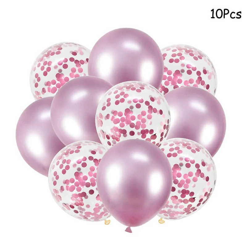 Gold Pink Disposable Tableware Set Paper Plates Cup Napkin Baby 1st Birthday Party Decor Baby Shower Girl Party Supplies Balloon