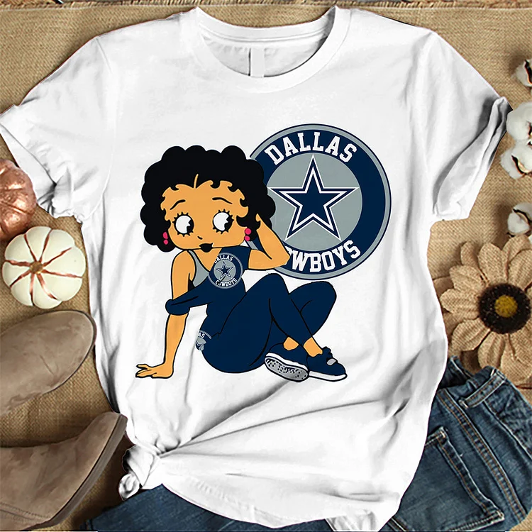 Dallas Cowboys Women's White Relaxed T-Shirt