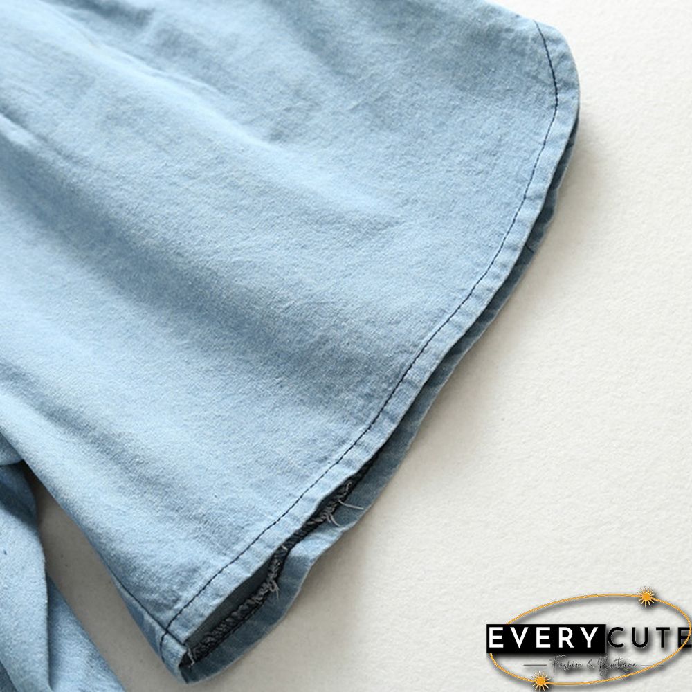 Maternity Pregnancy Women Pregnant Summer Denim Shorts Over Bump Pants Casual