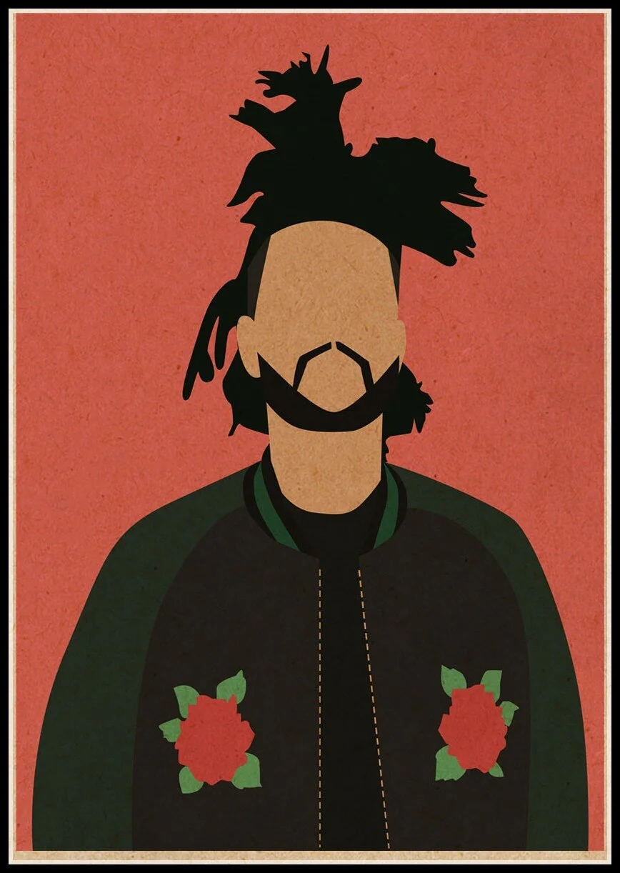 Athvotar Rapper Posters Hip Hop The Weeknd Wiken Potted Brother Quality Vintage Kraft Paper Painting Poster Living Room Wall Decor 703-1