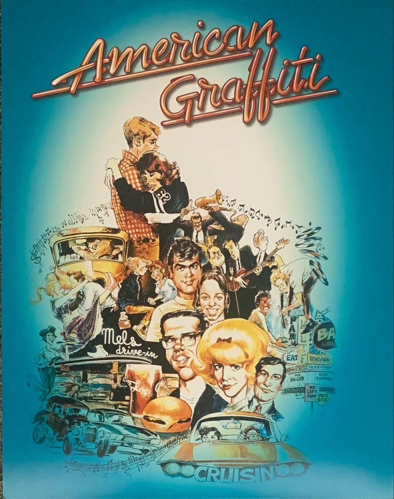 American Graffiti 11x14 Movie Poster unsigned Photo Poster painting Richard Dreyfuss Ron Howard