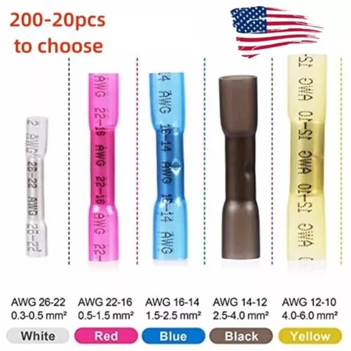 pornhint Pornhint Waterproof Heat Shrink Butt Connectors Marine Crimp Wire Terminals Splice New