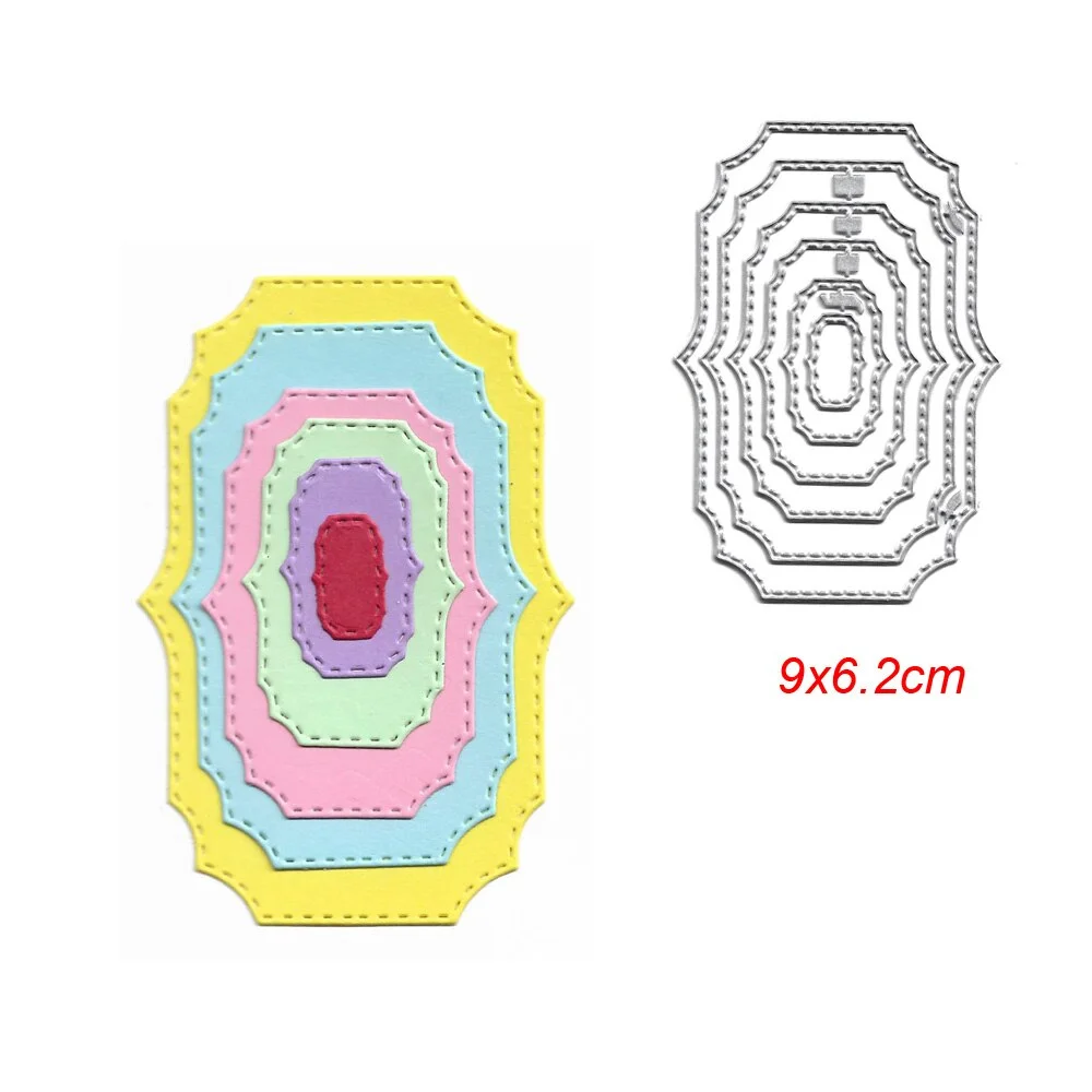 Square Star Heart Rectangle Circle Dies Frame Metal Cutting Die For DIY Scrapbooking Paper Cards Die Cuts Photo Album Making