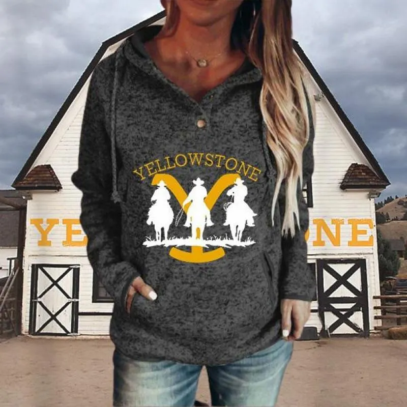 Printed Leisure Long Sleeve Hoodie