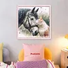 Cat Horse-Partial 11CT Stamped Cross Stitch Bead Embroidery 36*36cm/14.17*14.17in tapestrymarket