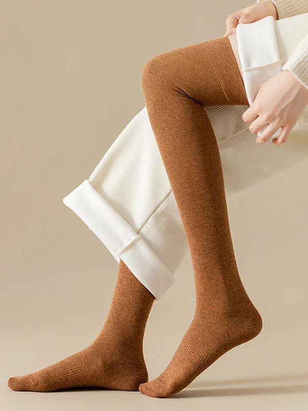 Casual Skinny Leg Skinny Pure Color Stockings Accessories