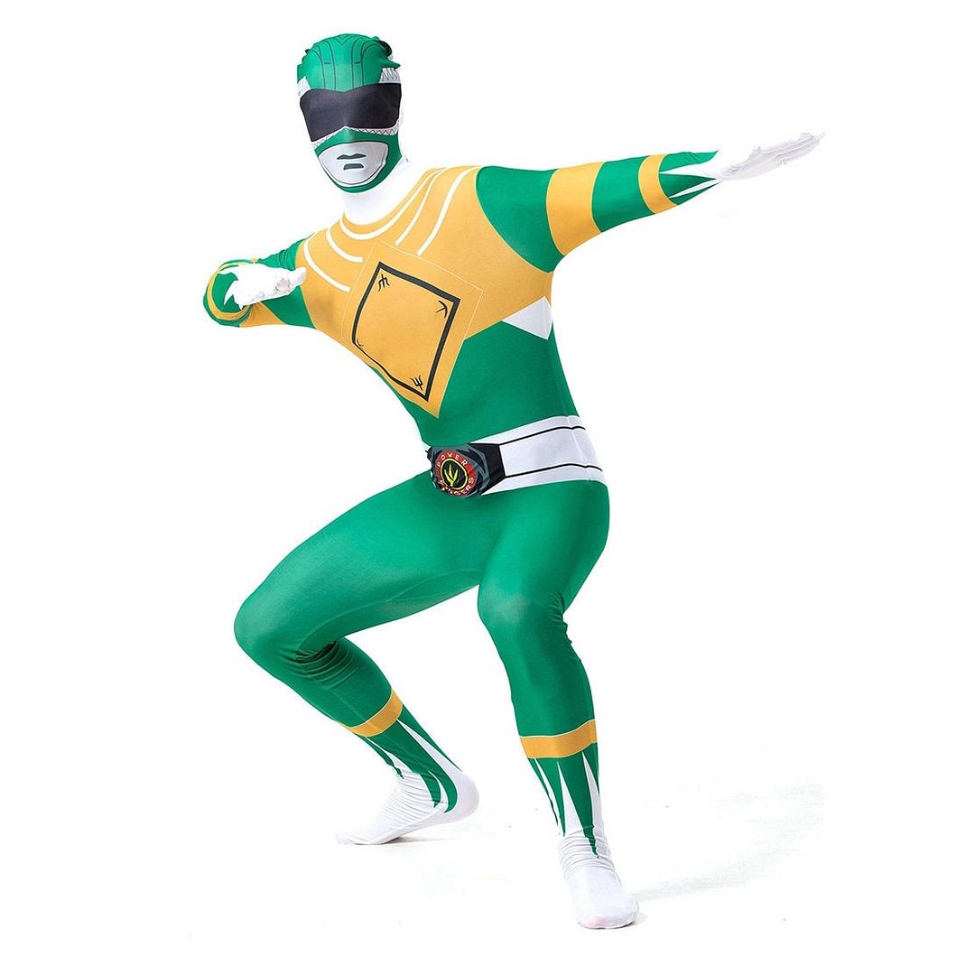 Power Ranger Zentai Bodysuit Halloween Cosplay Costume-Pajamasbuy