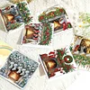 (US Only)6PCS DIY Diamond Art Greeting Cards Christmas Fireplace Congratulations Cards