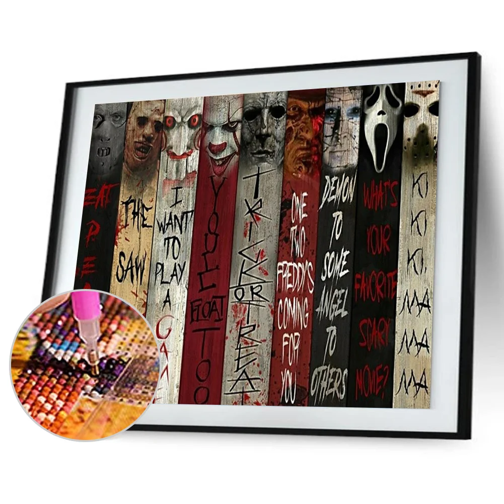 Diamond Painting - Full Round Drill - Horror Skull(50*40cm)