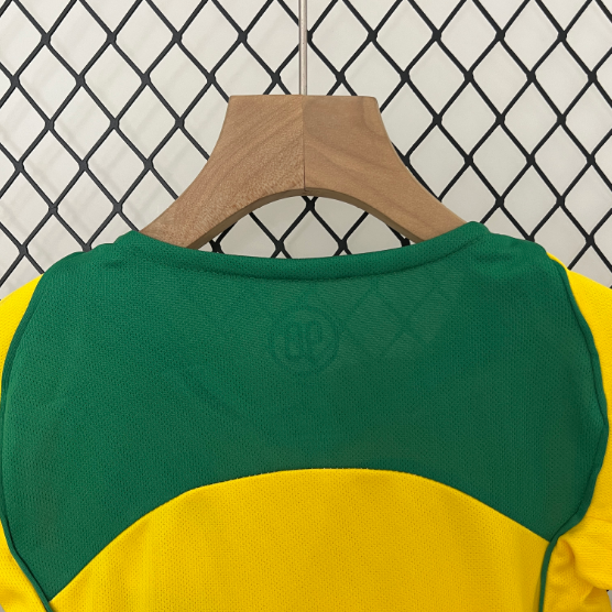 2004 Retro Brazil Home Kids Kit Football jersey Thai Quality