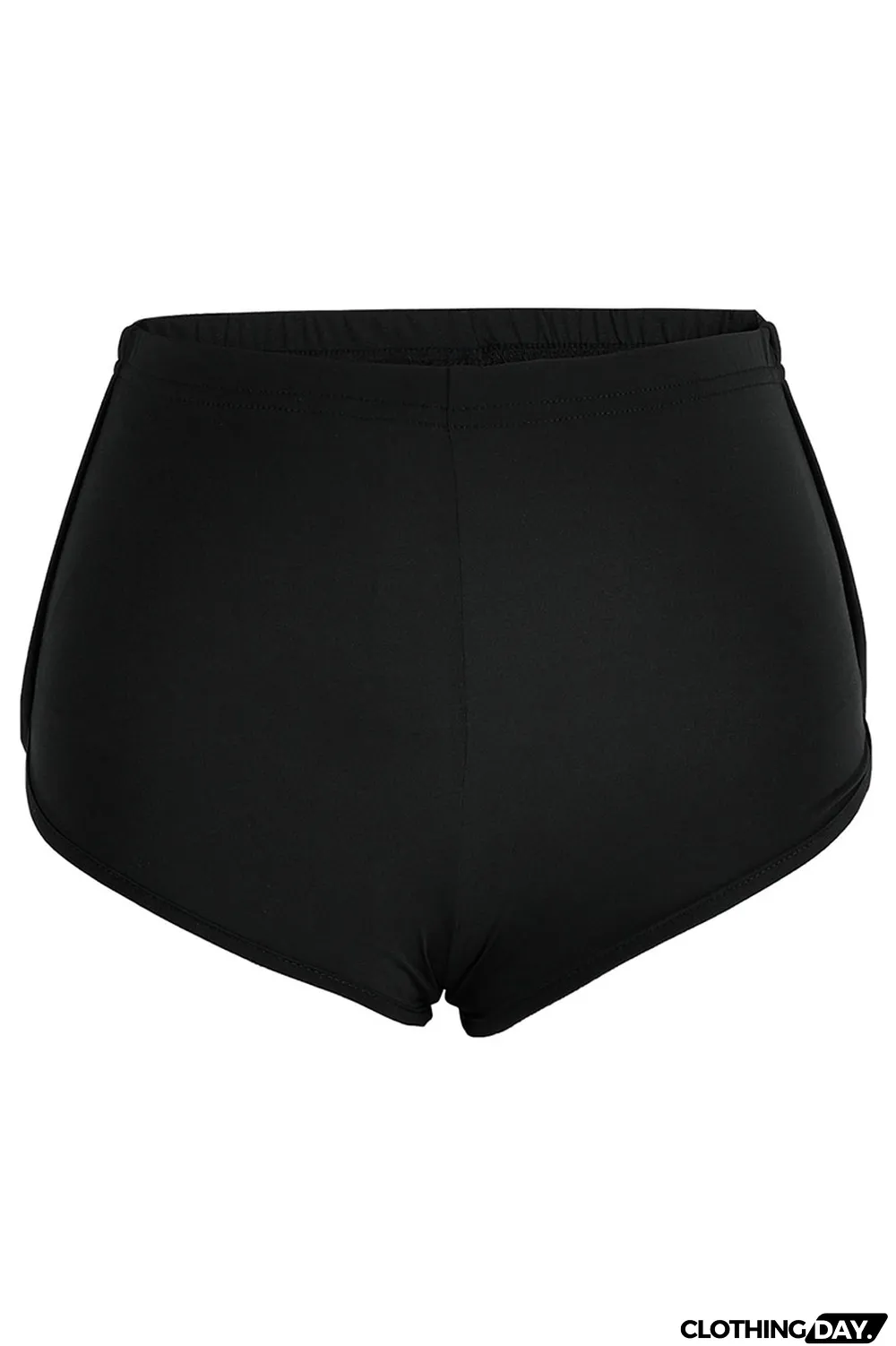 Turquoise Casual Sportswear Print Solid Patchwork Skinny High Waist Short