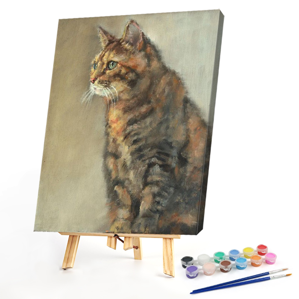 

40*50CM - Paint By Numbers - Tabby Cat, 501 Original