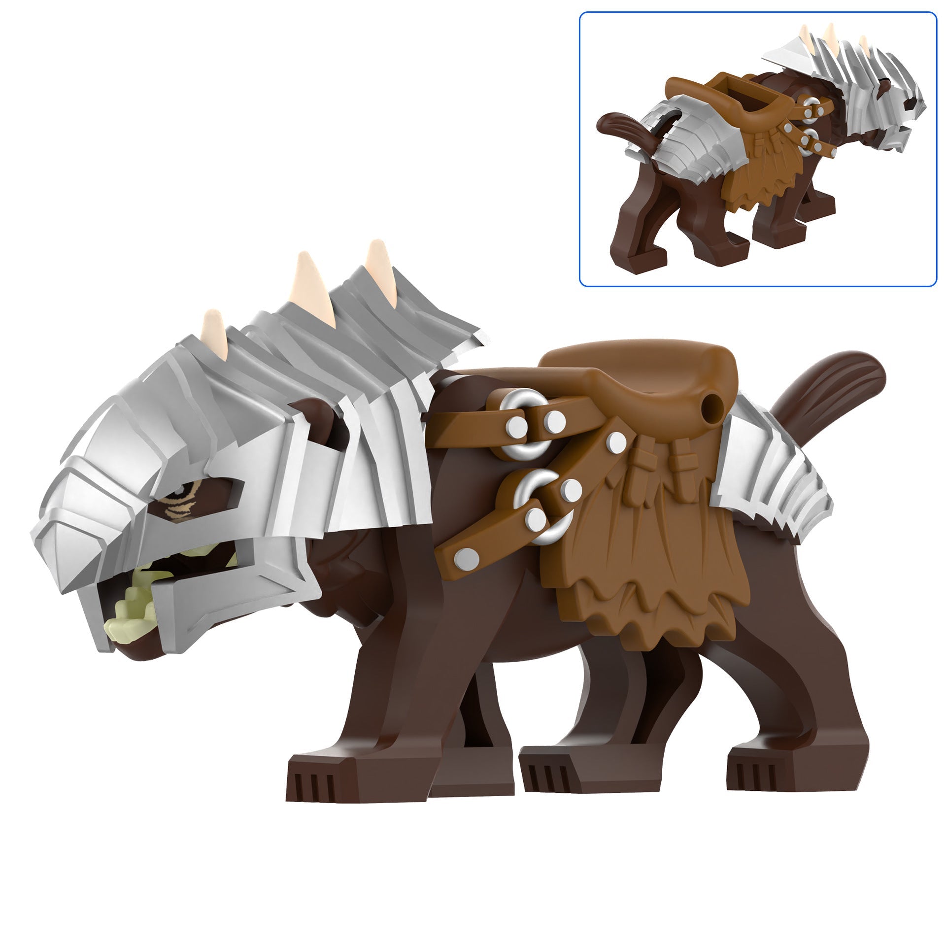 Brown Wolf Custom Lord of the Rings Minifigure Minifigure Bricks monstertoys