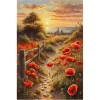(US Local)Poppy-11CT Stamped Cross Stitch Kit(40x60cm)