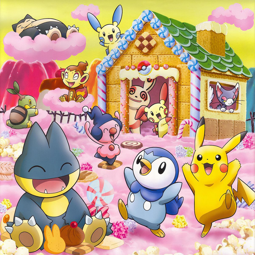Pokemon 30*30cm(canvas) full round drill diamond painting