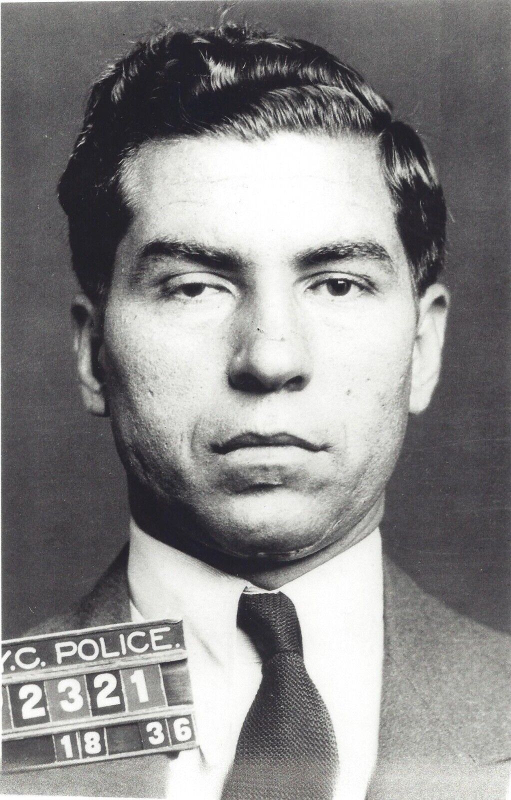 LUCKY LUCIANO MUG SHOT 8X10 Photo Poster painting MAFIA ORGANIZED CRIME MOBSTER MOB PICTURE