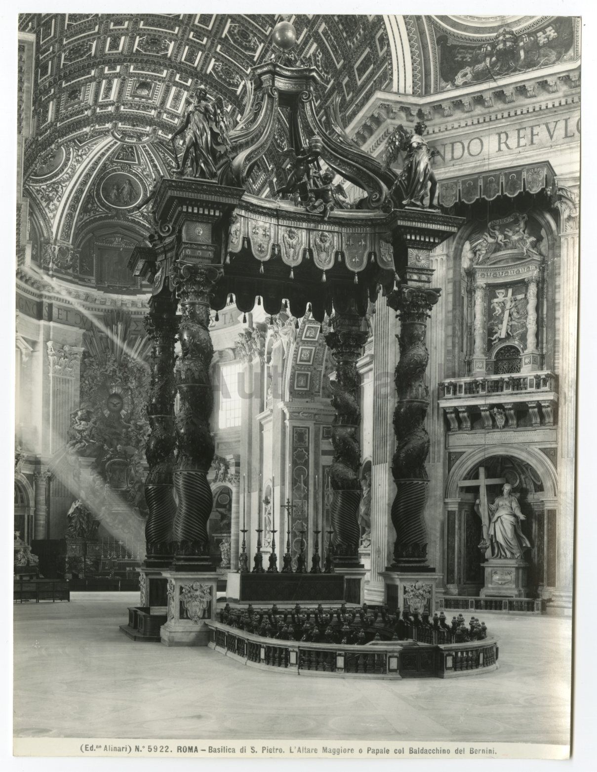 Vatican City - Vintage Publication Photo Poster paintinggraph - St. Peter's Basilica