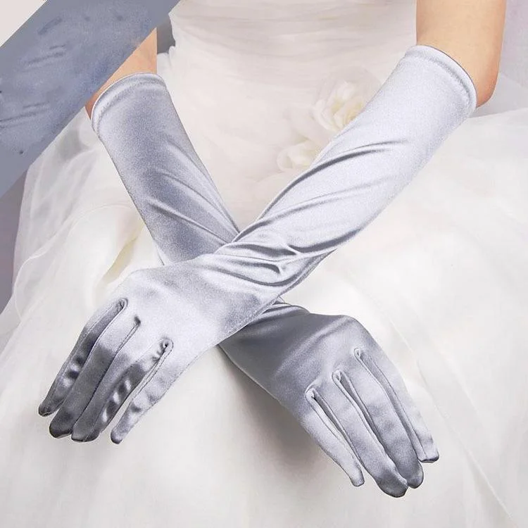 Bride Gloves Satin Long Vintage Travel Sunscreen Dress Wedding Gloves