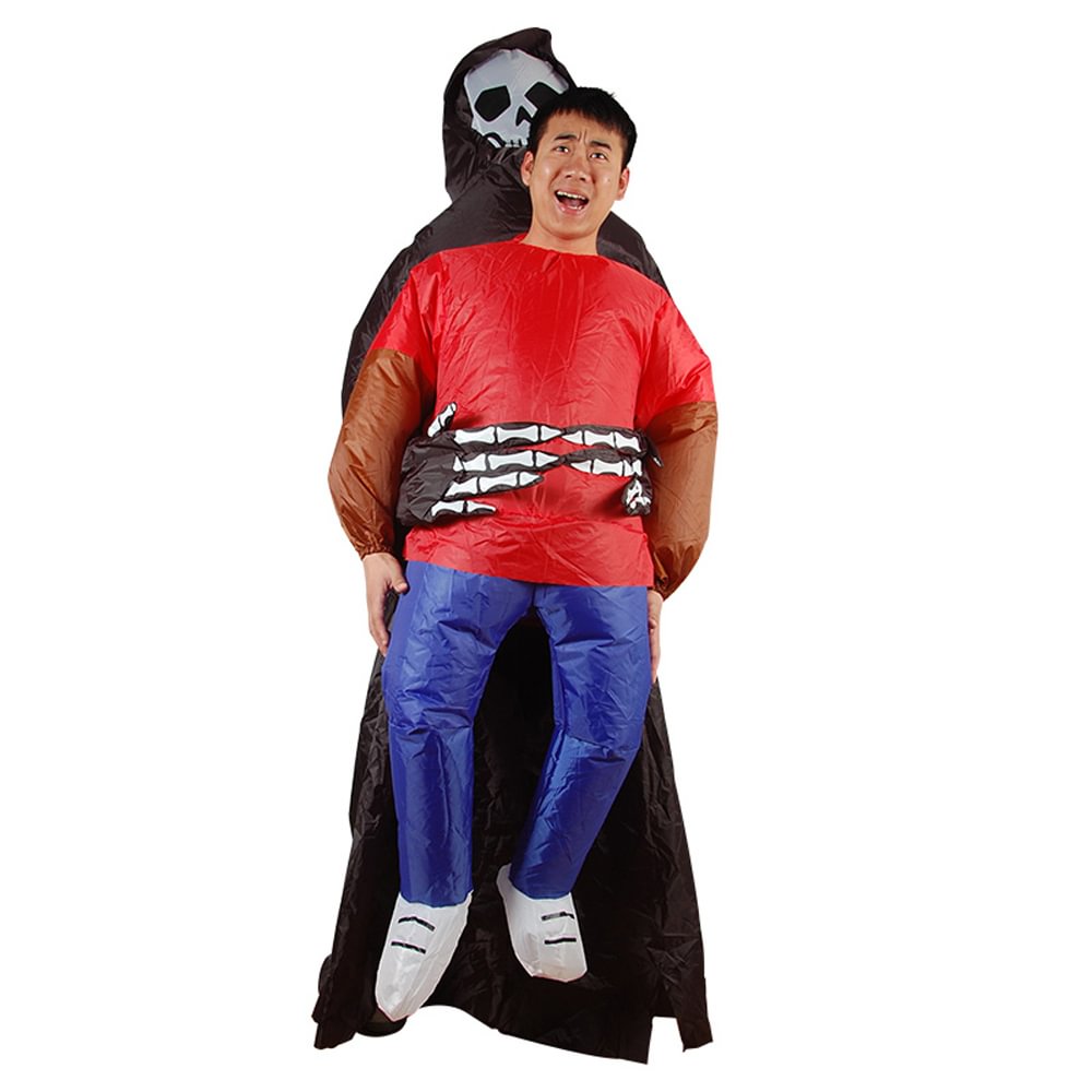 Inflatable Halloween Scary Skeleton Cosplay Costume-Pajamasbuy