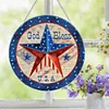 Diamond Painting Acrylic US Flag Star Pendant Wall Decor for Home