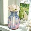 Diamond Painting Wood Blue Pink Flower Vase Ornaments for Home Office Decor