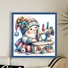 Sewing Machine Gnome-18CT Stamped Cross Stitch 30*30cm/11.81*11.81in