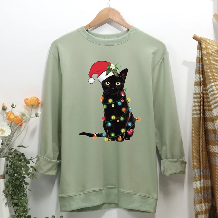 Christmas cat Women Casual Sweatshirt